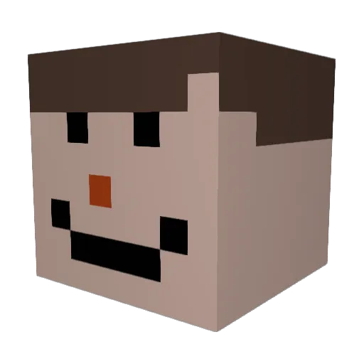 Max_Fortnite Minecraft avatar head, 3D render