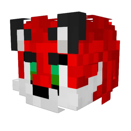Max_RedWolf Minecraft avatar head, 3D render