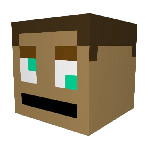 Max_Tick Minecraft avatar head, 3D render