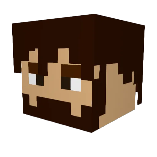 Max__Planck Minecraft avatar head, 3D render