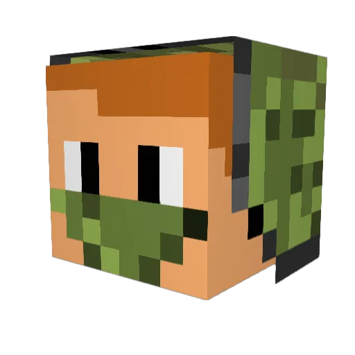 Max_v_L Minecraft avatar head, 3D render