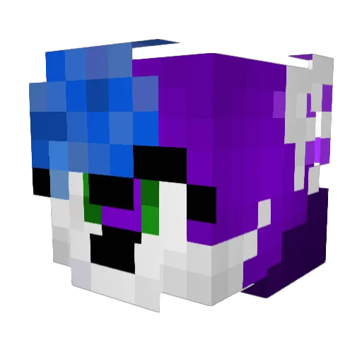 Maxad18_hack Minecraft avatar head, 3D render