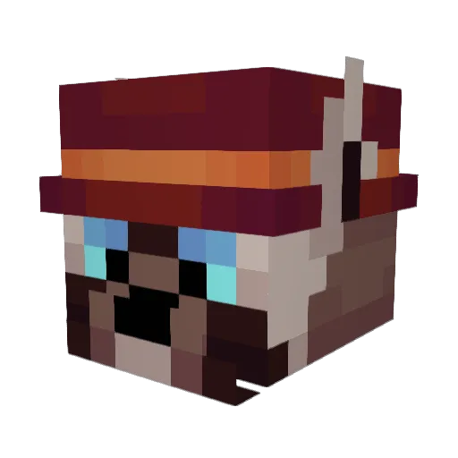 Maxapo Minecraft avatar head, 3D render