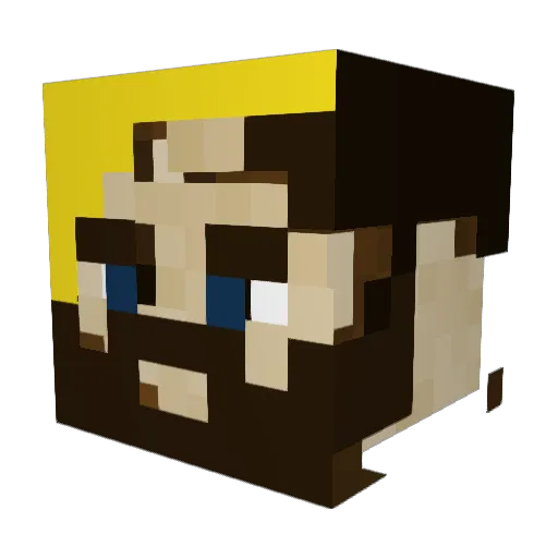 Maxcarnazero Minecraft avatar head, 3D render