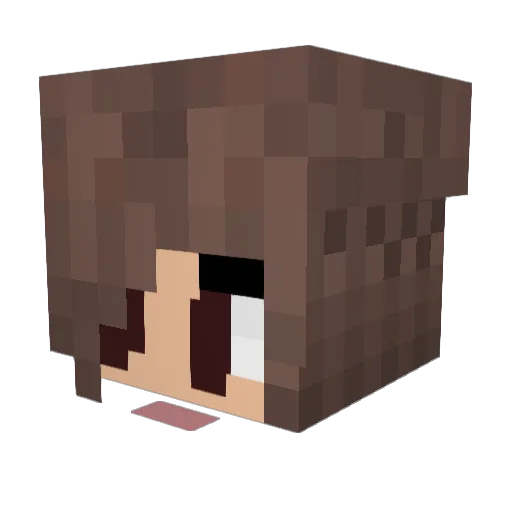 MaxcraftMD Minecraft avatar head, 3D render