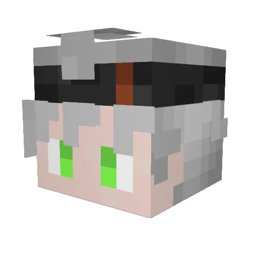 Maxcros Minecraft avatar head, 3D render