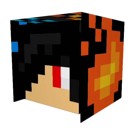 Maxdifficulty Minecraft avatar head, 3D render