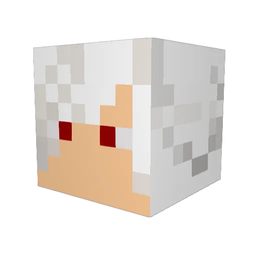 MaxedEntropy Minecraft avatar head, 3D render