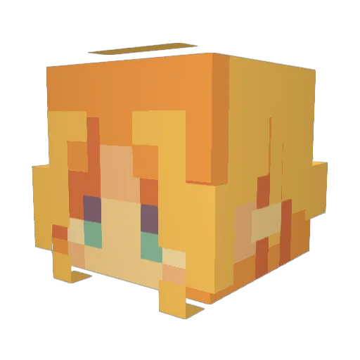 Maxelaa Minecraft avatar head, 3D render