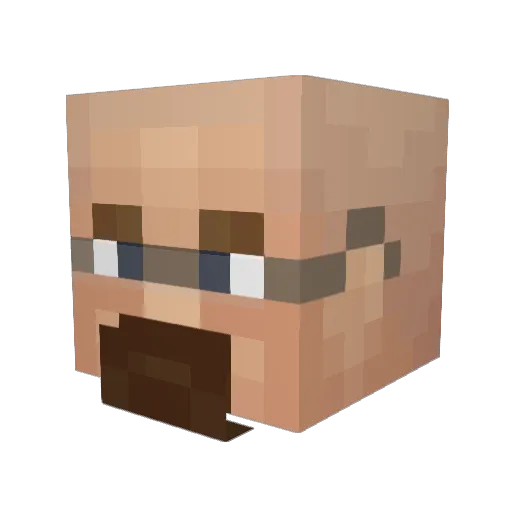 Maxelaxe Minecraft avatar head, 3D render