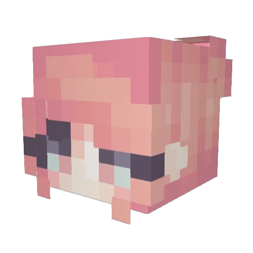 MaxenTM Minecraft avatar head, 3D render
