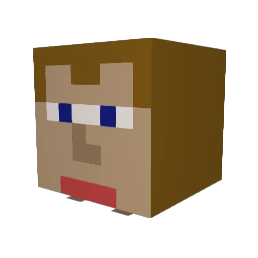 MaxenTheGreat Minecraft avatar head, 3D render
