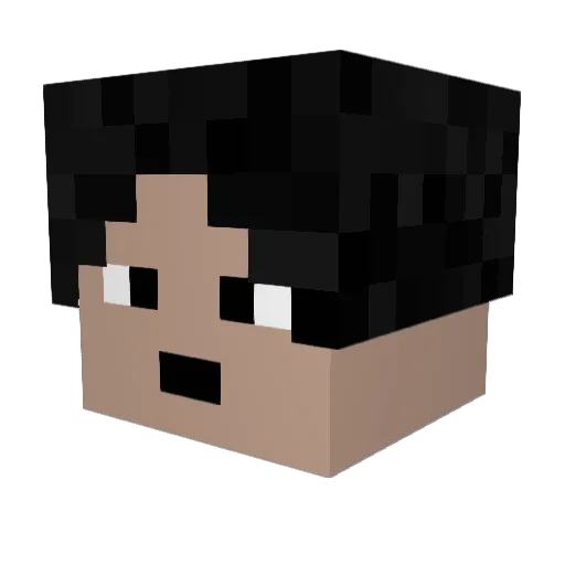 Maxevator Minecraft avatar head, 3D render