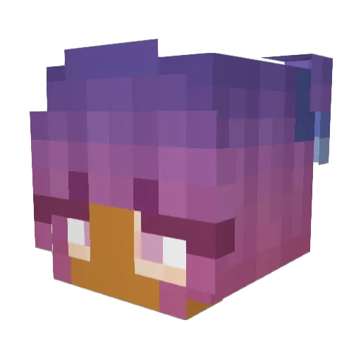 Maxflyxs Minecraft avatar head, 3D render