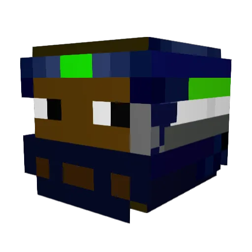 Maxhamet13 Minecraft avatar head, 3D render