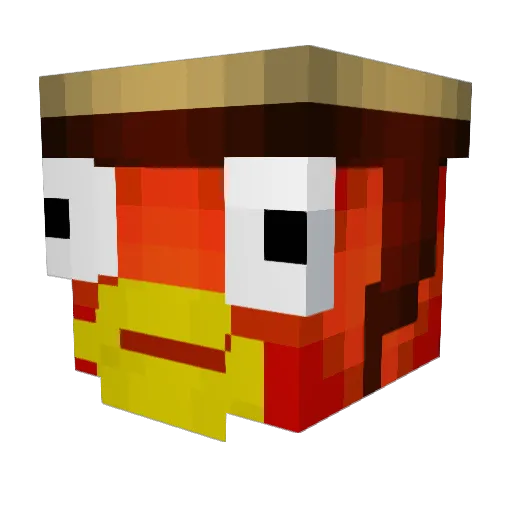 Maxi2019v Minecraft avatar head, 3D render