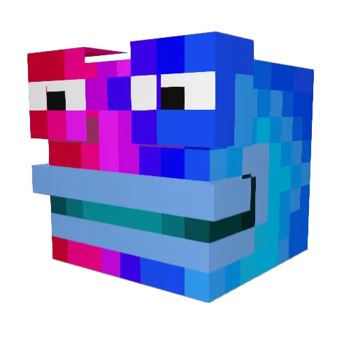Maxi42o Minecraft avatar head, 3D render