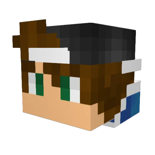 Maxi821 Minecraft avatar head, 3D render