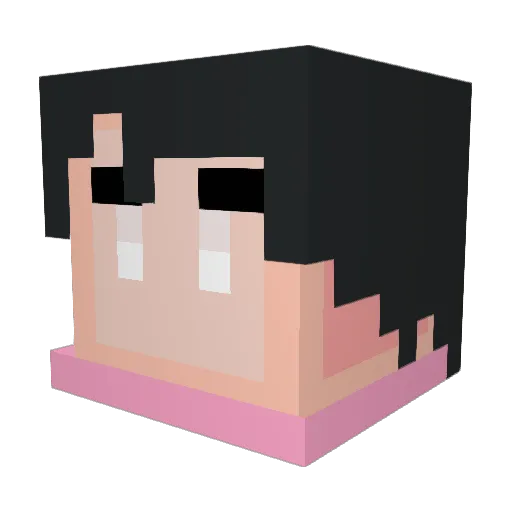 Maxi8 Minecraft avatar head, 3D render