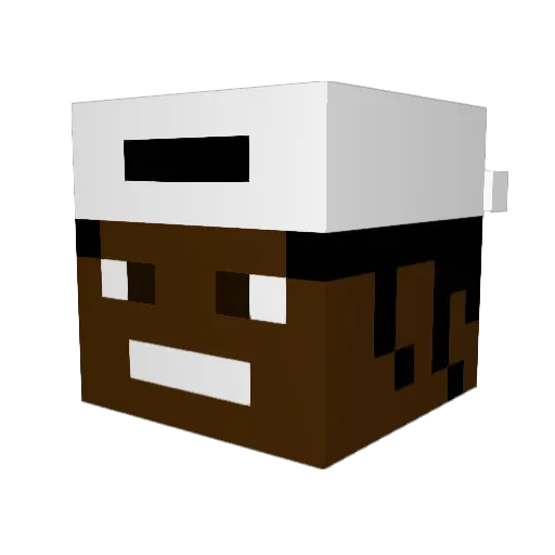 MaxiBBM Minecraft avatar head, 3D render
