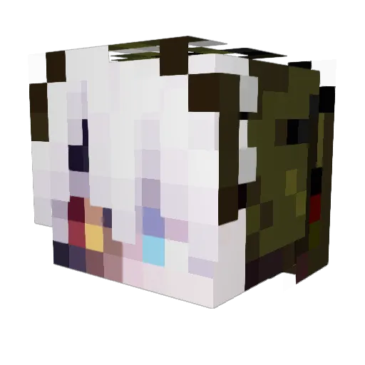 MaxiBtw_ Minecraft avatar head, 3D render