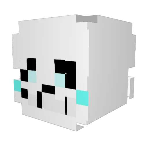 MaxiDaxi283 Minecraft avatar head, 3D render