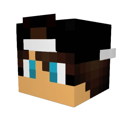 MaxiDiaz Minecraft avatar head, 3D render