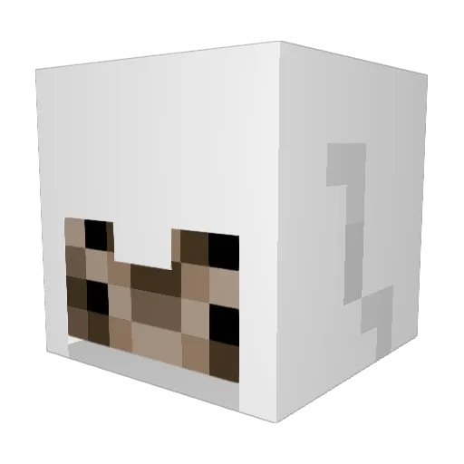 MaxiFee Minecraft avatar head, 3D render
