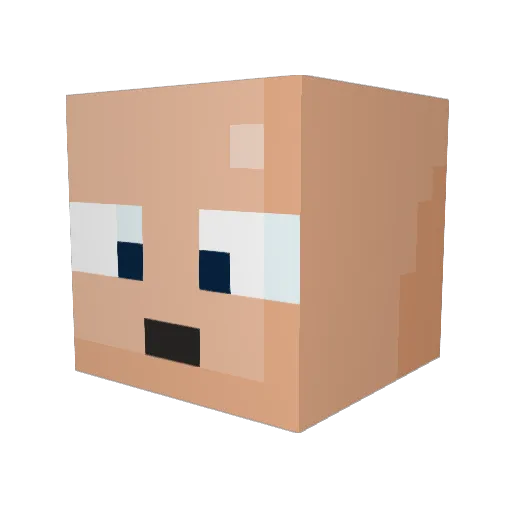 MaxiLuco Minecraft avatar head, 3D render