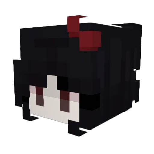 MaxiManNobody Minecraft avatar head, 3D render