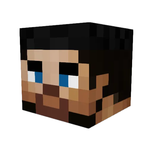 MaxiTheCrafter64 Minecraft avatar head, 3D render