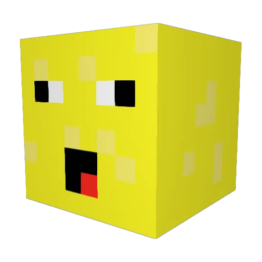 MaxiW2015 Minecraft avatar head, 3D render