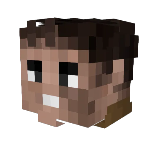 Maxibe Minecraft avatar head, 3D render
