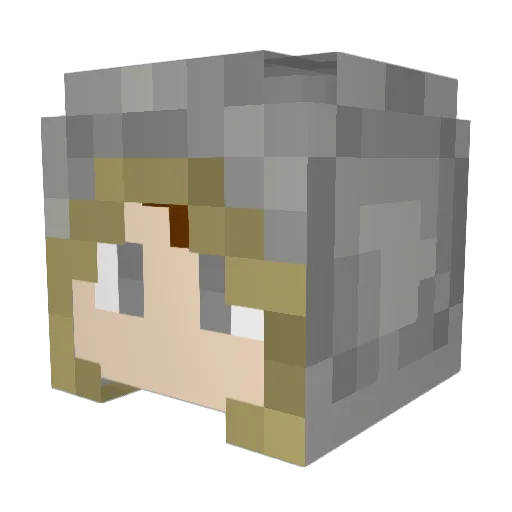 Maxibers Minecraft avatar head, 3D render