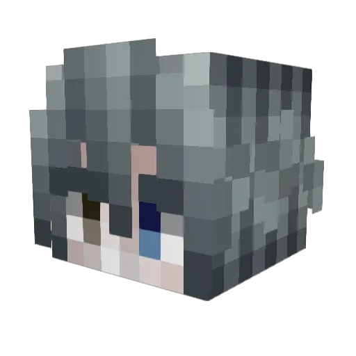 Maxibibuz_ Minecraft avatar head, 3D render