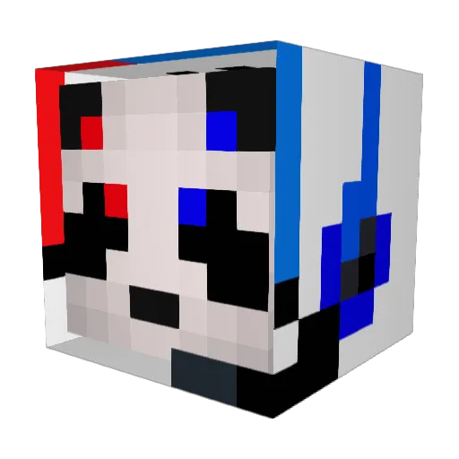 Maxicatat Minecraft avatar head, 3D render