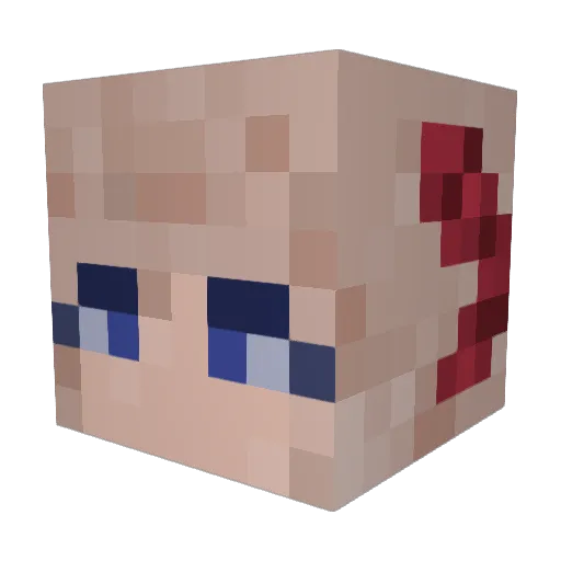 Maxicolada Minecraft avatar head, 3D render
