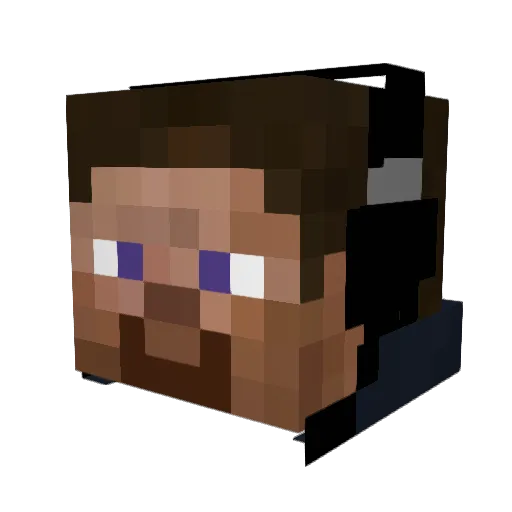 Maxicrafts Minecraft avatar head, 3D render