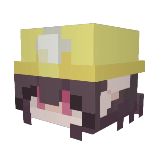 Maxidu Minecraft avatar head, 3D render