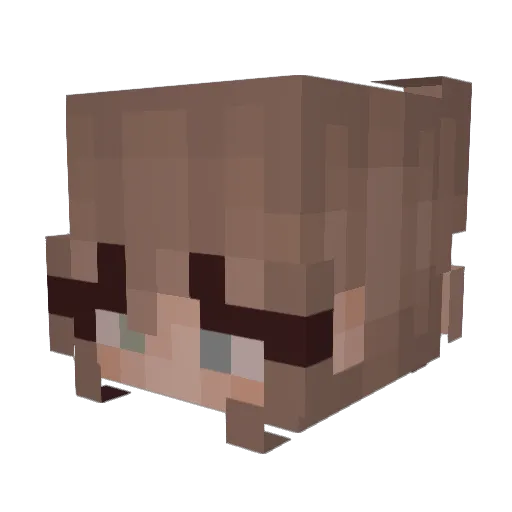 MaxieMoo2 Minecraft avatar head, 3D render