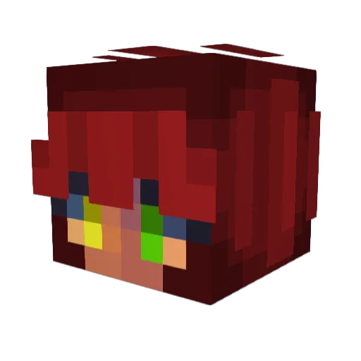MaxienStar Minecraft avatar head, 3D render