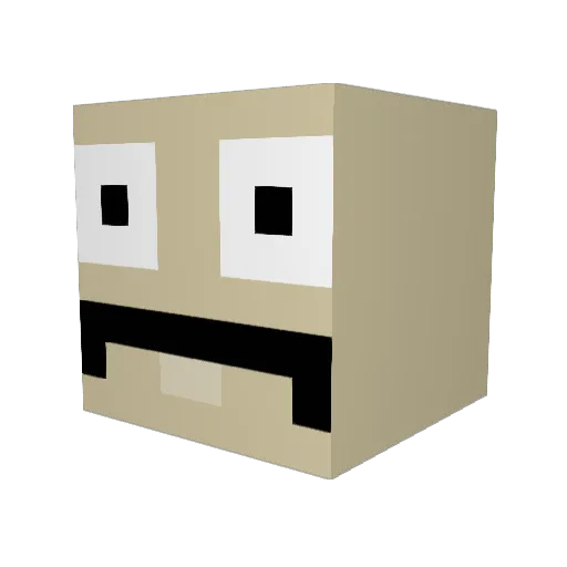 Maxifats Minecraft avatar head, 3D render