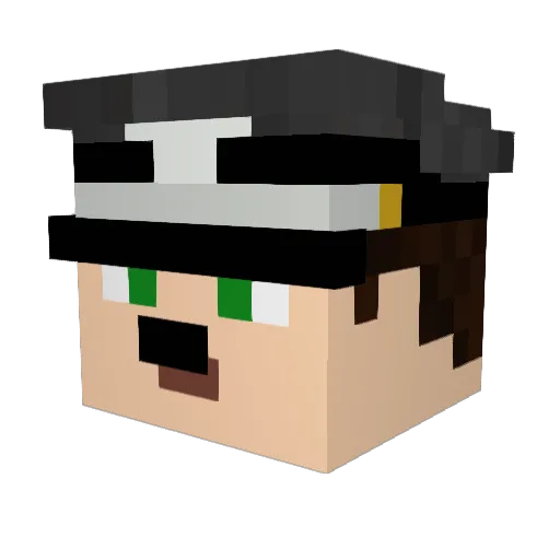 Maxigau Minecraft avatar head, 3D render