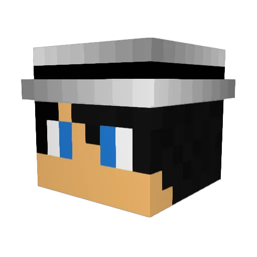 MaxiimTaxi Minecraft avatar head, 3D render