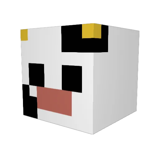 MaximQ Minecraft avatar head, 3D render