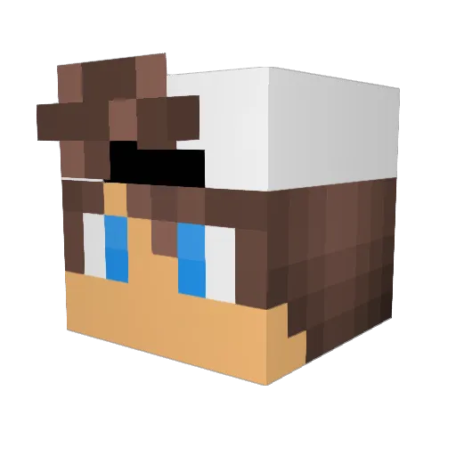 MaximTkachev Minecraft avatar head, 3D render