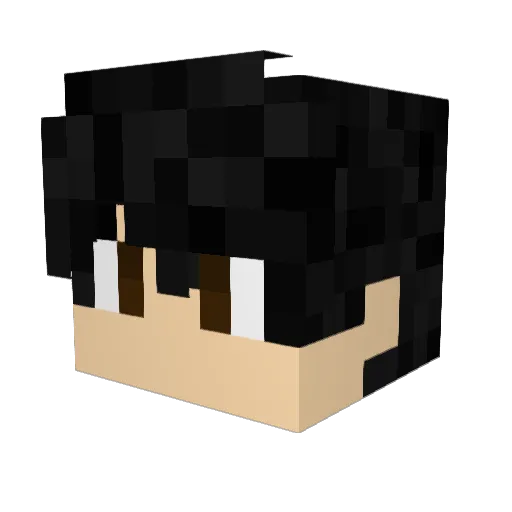 MaximVII Minecraft avatar head, 3D render