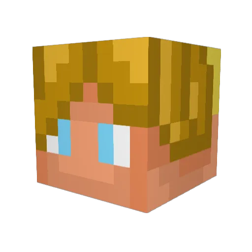 MaximYTT Minecraft avatar head, 3D render