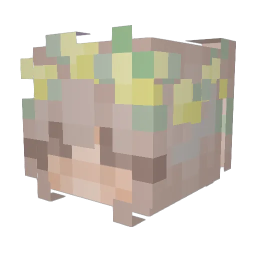 Maxima01 Minecraft avatar head, 3D render