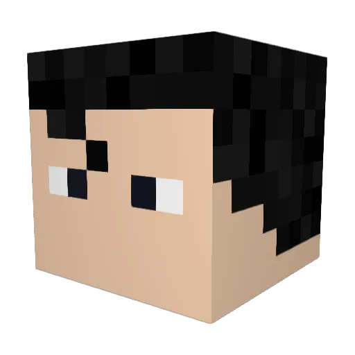 MaximaQz Minecraft avatar head, 3D render